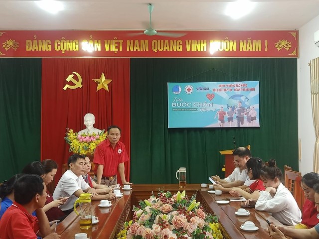 Hội Chữ thập đỏ - Bảo trợ xã hội phường Bắc Hồng tổ chức Lễ phát động chiến dịch “Triệu bước chân nhân ái”
